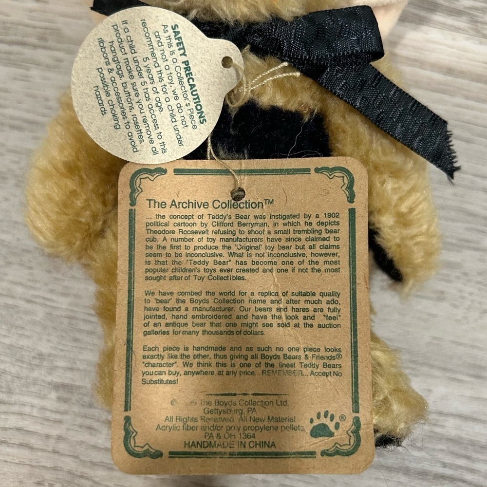 NWT Vintage 90s Boyds Bears "Bibi Buzzby" Jointed 6” Teddy Bumble Bee Costume - Picture 6 of 7